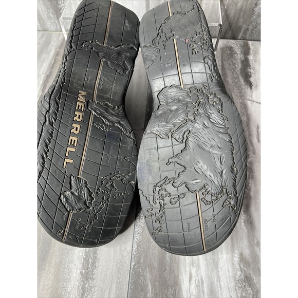 Merrell World Piece Dark Brown Mens 13 Leather Loafers Low - Picture 9 of 9